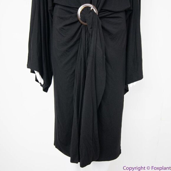 NEW Eloquii black Dolman Sleeve Belted Waist Dress, 14/16 - Picture 4 of 16